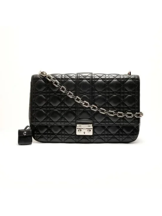 Dior Shoulder Bag Cannage Leather New Rock Chain Large - Picture 1 of 10